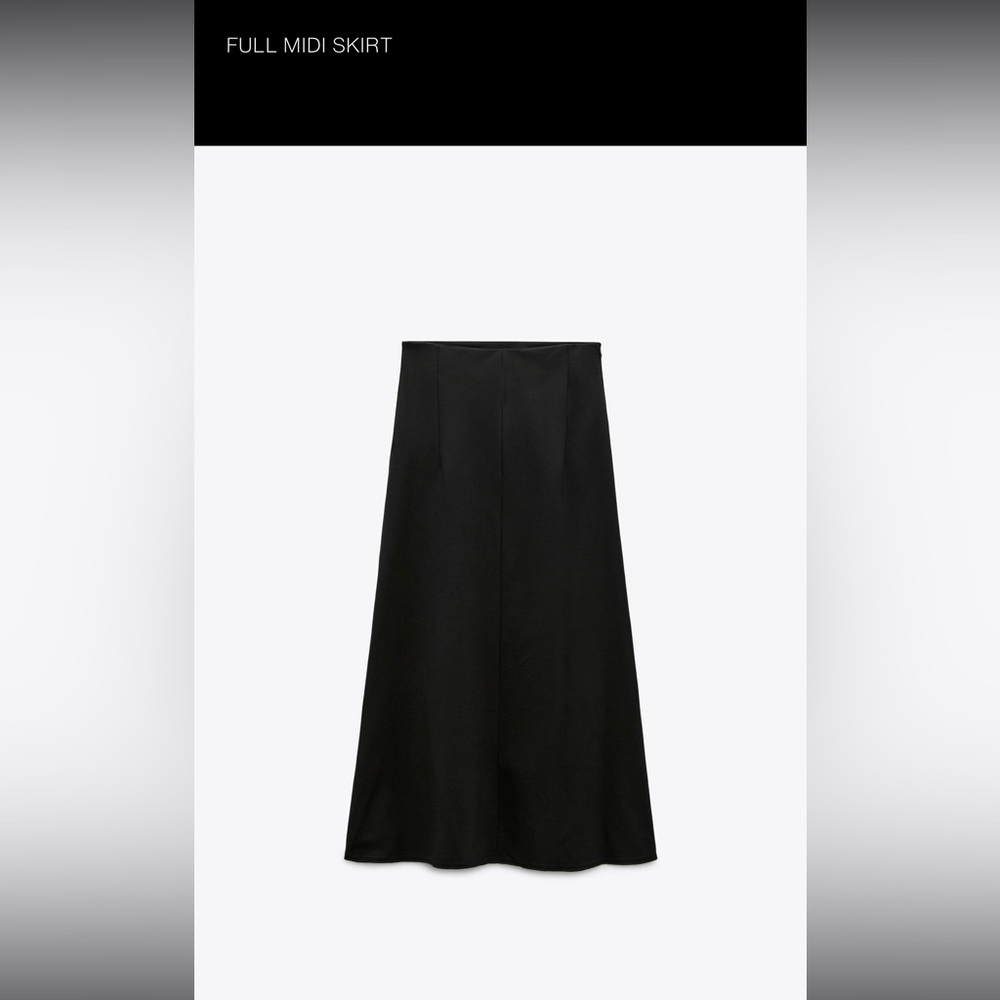 Zara Black Midi Skirt